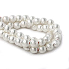 8mm Silver plated Copper Brushed Round Beads 8 inch 25 pcs - Beadsofcambay.com