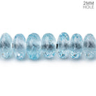 8mm Sky Blue Topaz 2mm Large Hole Faceted Rondelles 8 inch 44 Beads AA - Beadsofcambay.com