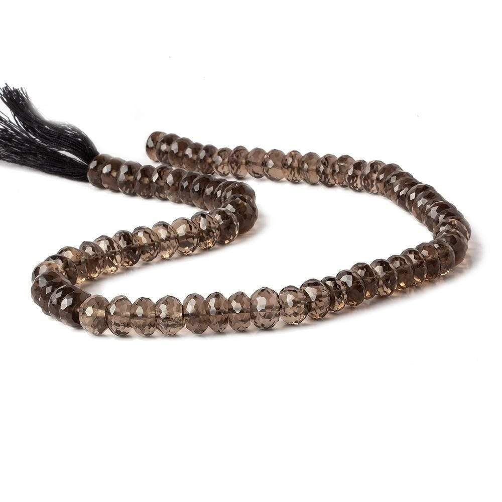 8mm Smoky Quartz Faceted Rondelles 14.5 inch 74 beads AAA - Beadsofcambay.com