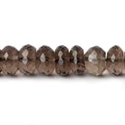 8mm Smoky Quartz Faceted Rondelles 14.5 inch 74 beads AAA - Beadsofcambay.com