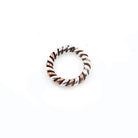 8mm Sterling Silver and Copper Twisted Jumpring *DISCONTINUED* - Beadsofcambay.com