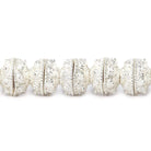 8mm Sterling Silver plated Copper Bead Cap Moroccan Dot 8 inch 60 beads - Beadsofcambay.com