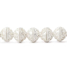 8mm Sterling Silver Plated Copper Bead Cap Round Petite Circle & Swirl 8 inch 54 beads - Beadsofcambay.com