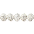 8mm Sterling Silver Plated Copper Bead Cap Roval Petite Persian 8 inch 54 beads - Beadsofcambay.com