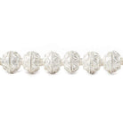 8mm Sterling Silver plated Copper Bead Cap Simple Arch 8 inch 54 beads - Beadsofcambay.com