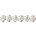 8mm Sterling Silver Plated Copper Bead Roval Persian Circle 8 inch 29 pcs - Beadsofcambay.com