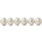 8mm Silver Plated Copper Roval Persian Beads 8 inch 28 pieces - Beadsofcambay.com