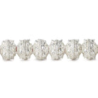 8mm Sterling Silver plated Copper Bead Roval Sphere Design 8 inch 28 pcs - Beadsofcambay.com