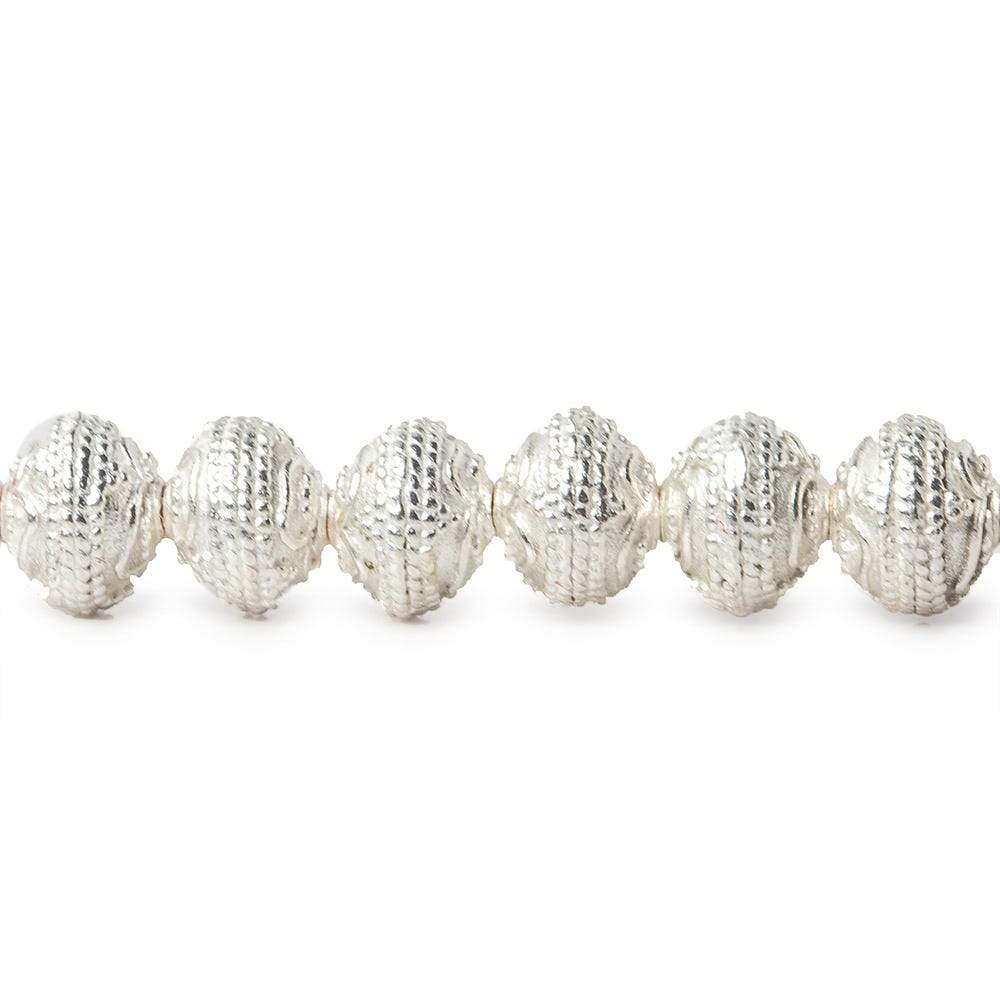 8mm Sterling Silver Plated Copper Bead Roval Triple Leaf Tip 8 inch 30 pcs - Beadsofcambay.com