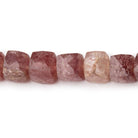 8mm Strawberry Quartz Faceted Cube Beads 8 inch 28 pieces - Beadsofcambay.com