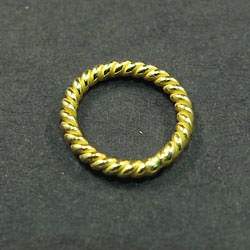 8mm Twisted Vermeil Jumpring 10 pcs per bag - Beadsofcambay.com