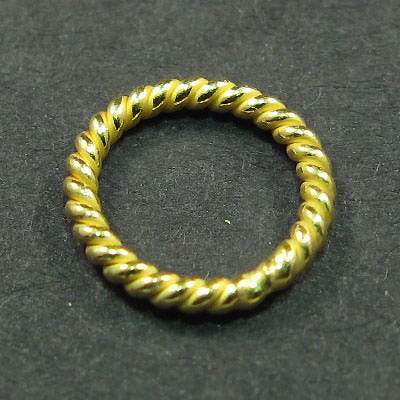 8mm Twisted Vermeil Jumpring 10 pcs per bag - Beadsofcambay.com