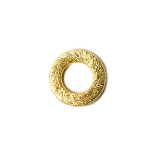 8mm Vermeil brushed Jump Ring Set of 10 pieces - Beadsofcambay.com