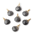 8mm Vermeil Wire Wrapped Celestial Quartz Faceted Heart 1 Focal Pendant - Beadsofcambay.com