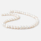 8mm White Baroque Freshwater Pearls 16 inch 55 pieces - Beadsofcambay.com