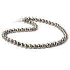 8mm White Pyrite faceted round beads 16 inch 51 pieces AAA - Beadsofcambay.com