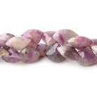 8x10-8x12mm Ruby in Marble Matrix Faceted Fan Beads 7 inch 50 pieces - Beadsofcambay.com