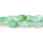8x10-8x13mm Chrysoprase Faceted Fan Beads 8 inch 53 pieces - Beadsofcambay.com