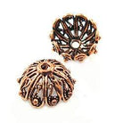 8x17mm Copper Bead Cap Filigree Design *DISCONTINUED* - Beadsofcambay.com