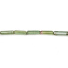 8x2-13.5x4.5mm Green Tourmaline Natural Crystal Beads 14.5 inch 35 pieces - Beadsofcambay.com