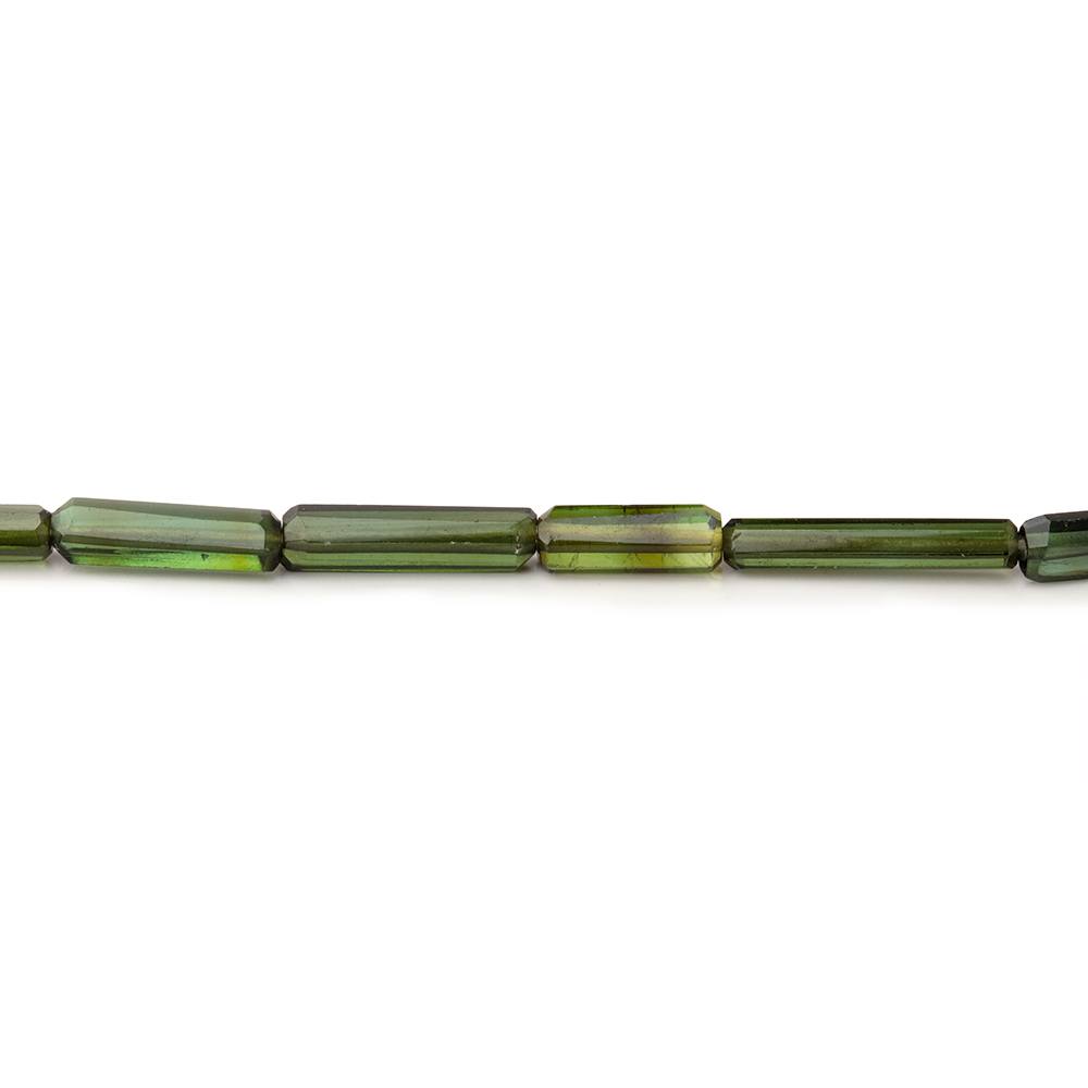 8x3-13x3mm Shaded Green Tourmaline Natural Crystals 15 inch 27 beads - Beadsofcambay.com