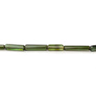 8x3-13x3mm Shaded Green Tourmaline Natural Crystals 15 inch 27 beads - Beadsofcambay.com