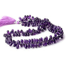 8x4-9x4mm Amethyst Plain Teardrop Beads 17 inch 182 pieces AA - Beadsofcambay.com