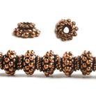 8x4mm Copper Bead Cap 8 inch 60 pcs - Beadsofcambay.com