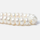 8x4mm Off White Button 2.5mm Drill Hole Freshwater Pearls 44 pcs - Beadsofcambay.com
