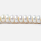 8x4mm Off White Button 2.5mm Drill Hole Freshwater Pearls 44 pcs - Beadsofcambay.com