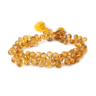 8x5-10x6mm Citrine Faceted Tear Drop Beads 9 inch 83 pieces - Beadsofcambay.com