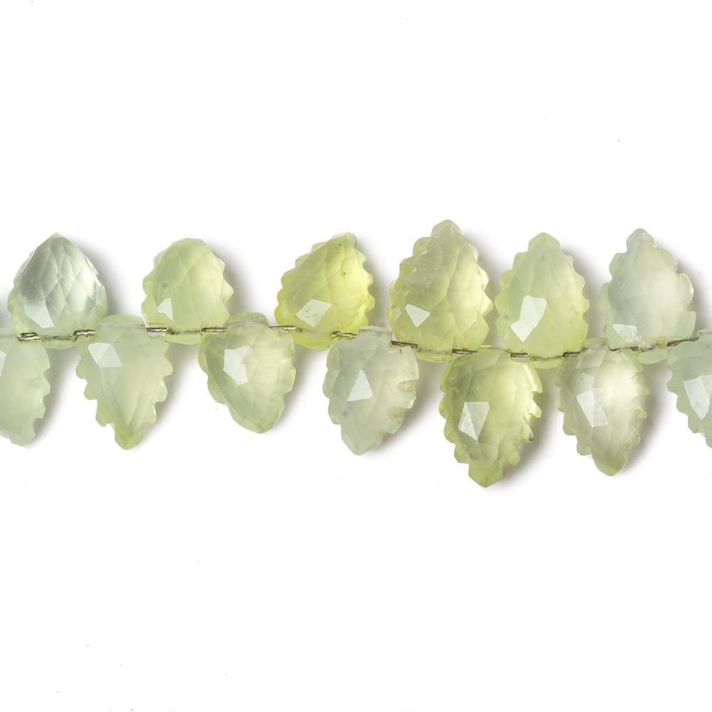 8x5-10x6mm Prehnite Scalloped Pear Beads 4 inch 26 pieces - Beadsofcambay.com