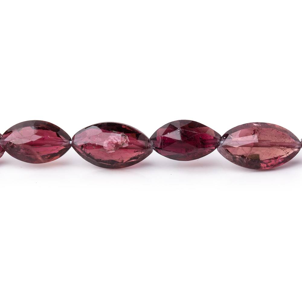 8x5-11x6mm Rubelite Tourmaline Faceted Marquise Beads 18 inch 49 pieces AAA - Beadsofcambay.com