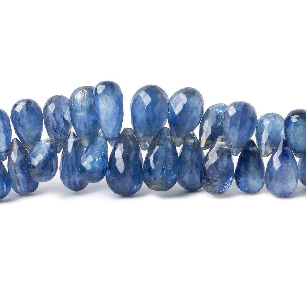 8x5-12x7mm Kyanite Tear Drop Briolette 8 inch 78 pieces - Beadsofcambay.com