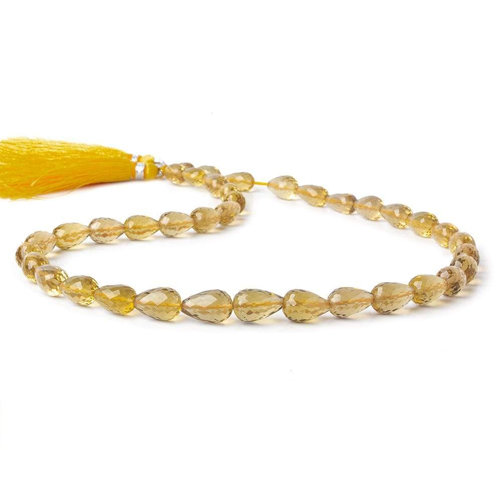 8x5-12x8mm Whiskey Quartz straight drilled faceted tear drops 15.5 inch 38 pieces - Beadsofcambay.com