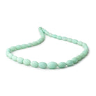 8x5-14x10mm Matte Tanzanian Green Opal Plain Barrel Beads 18 inch 42 pieces AA - Beadsofcambay.com