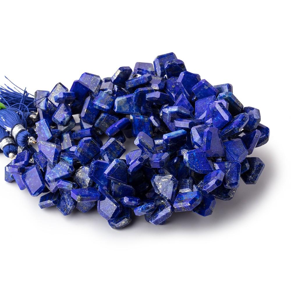 8x5-15x11mm Lapis Lazuli Faceted Freeform Beads 7.5 inch 66 pieces - Beadsofcambay.com
