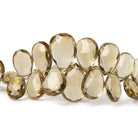 8x5-17x12mm Lemon Quartz Faceted Pear Beads 10 inch 66 pcs - Beadsofcambay.com