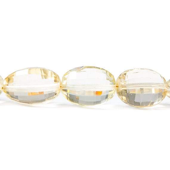 8x5-17x13mm Citrine checkerboard faceted ovals 16 inches 29 Beads - Beadsofcambay.com
