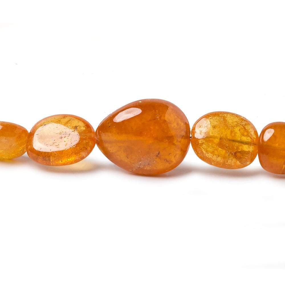 8x5-17x13mm Mandarin Garnet plain nugget beads 20 inch 49 pieces AA - Beadsofcambay.com