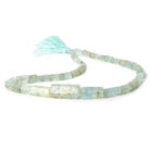 8x5-28x13mm Aquamarine Straight Drilled Natural Crystals 16 inch 36 beads - Beadsofcambay.com