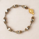 8x5mm Antiqued 22kt Plated Copper Pyramid Square Bead Cap 8 inch 40 pieces - Beadsofcambay.com