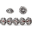 8x5mm Antiqued Sterling Silver Plated Copper Bead Cap 8 inch 62 beads - Beadsofcambay.com