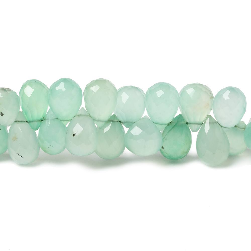 8x5mm Chrysoprase faceted tear drop beads 6.5 inch 55 pieces - Beadsofcambay.com
