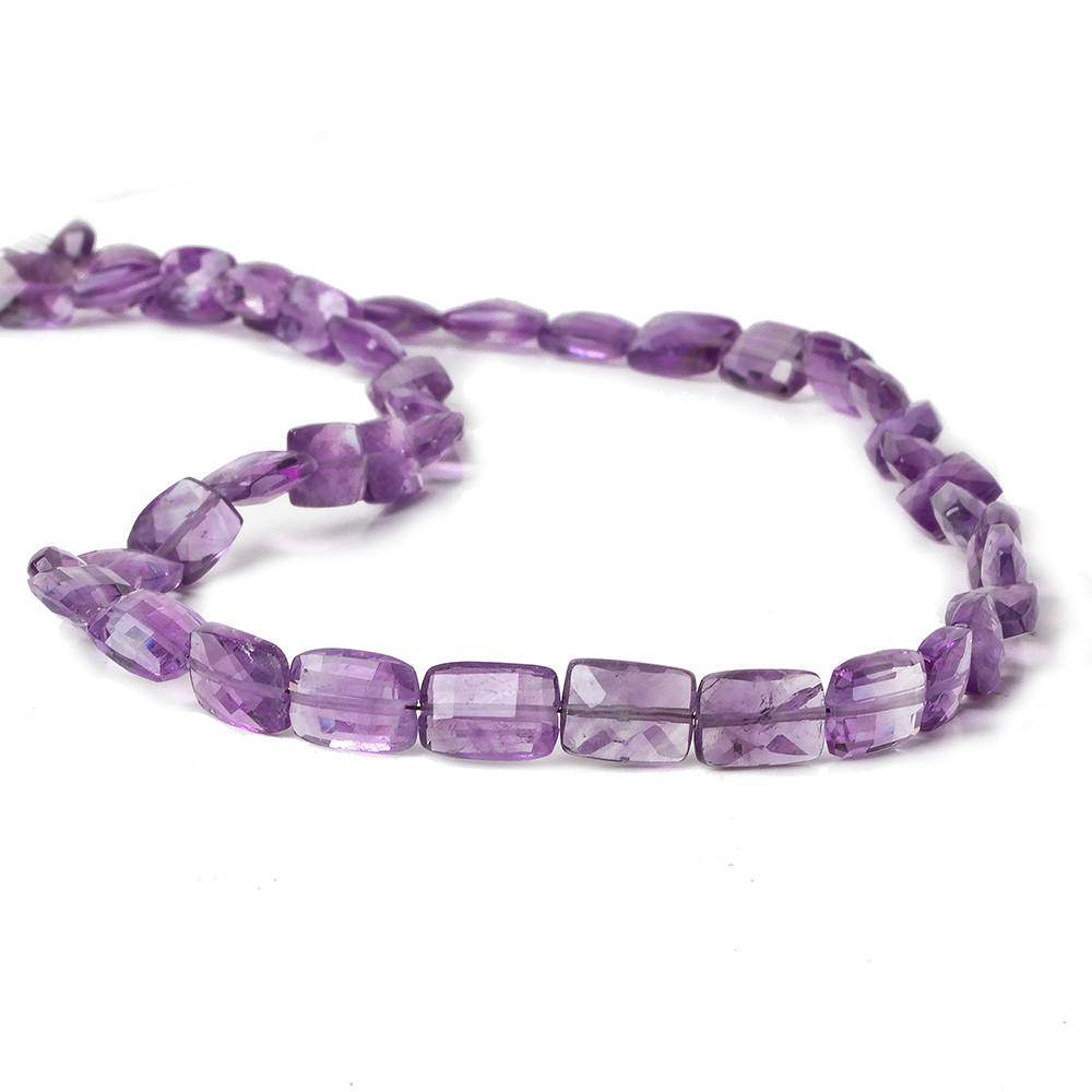 8x6-10x7mm Amethyst Faceted Rectangle 16 inch 43 beads - Beadsofcambay.com