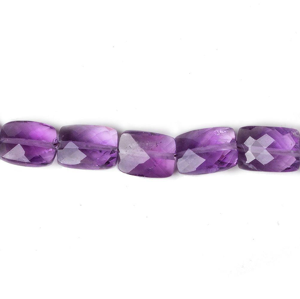 8x6-10x7mm Amethyst Faceted Rectangle 16 inch 43 beads - Beadsofcambay.com