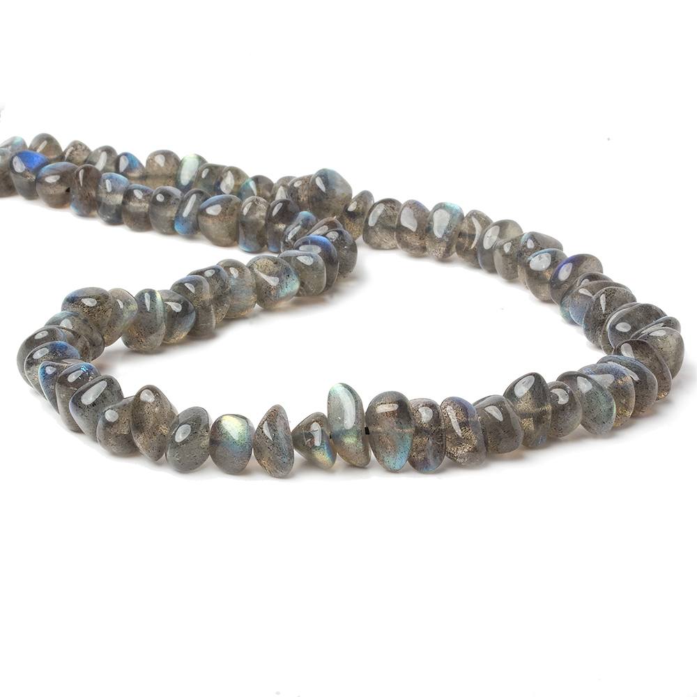 8x6-10x7mm Labradorite Side Drilled Plain Nugget Beads 16 inch 78 pieces - Beadsofcambay.com
