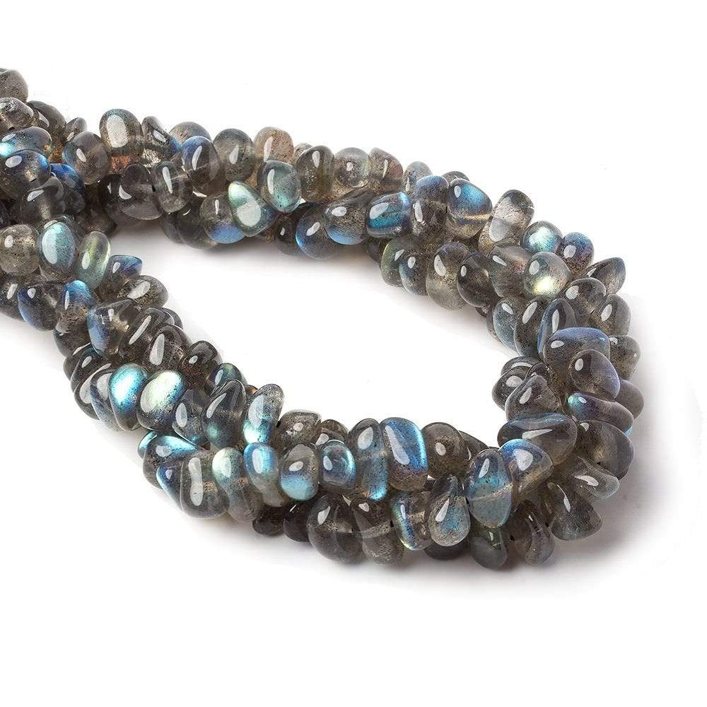 8x6-10x7mm Labradorite Side Drilled Plain Nugget Beads 16 inch 78 pieces - Beadsofcambay.com