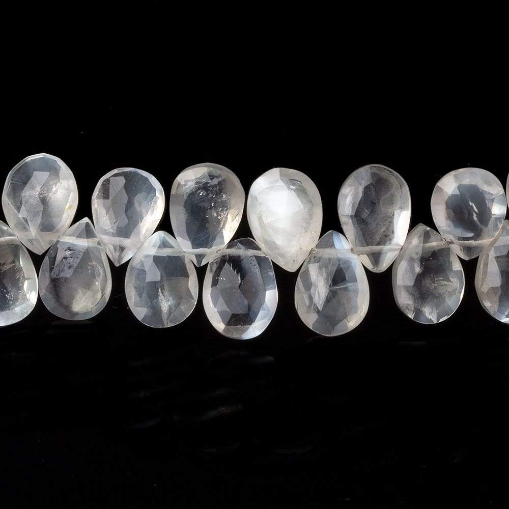 8x6-11x7mm Ceylon Moonstone faceted pears 8 inch 54 beads AAA - Beadsofcambay.com