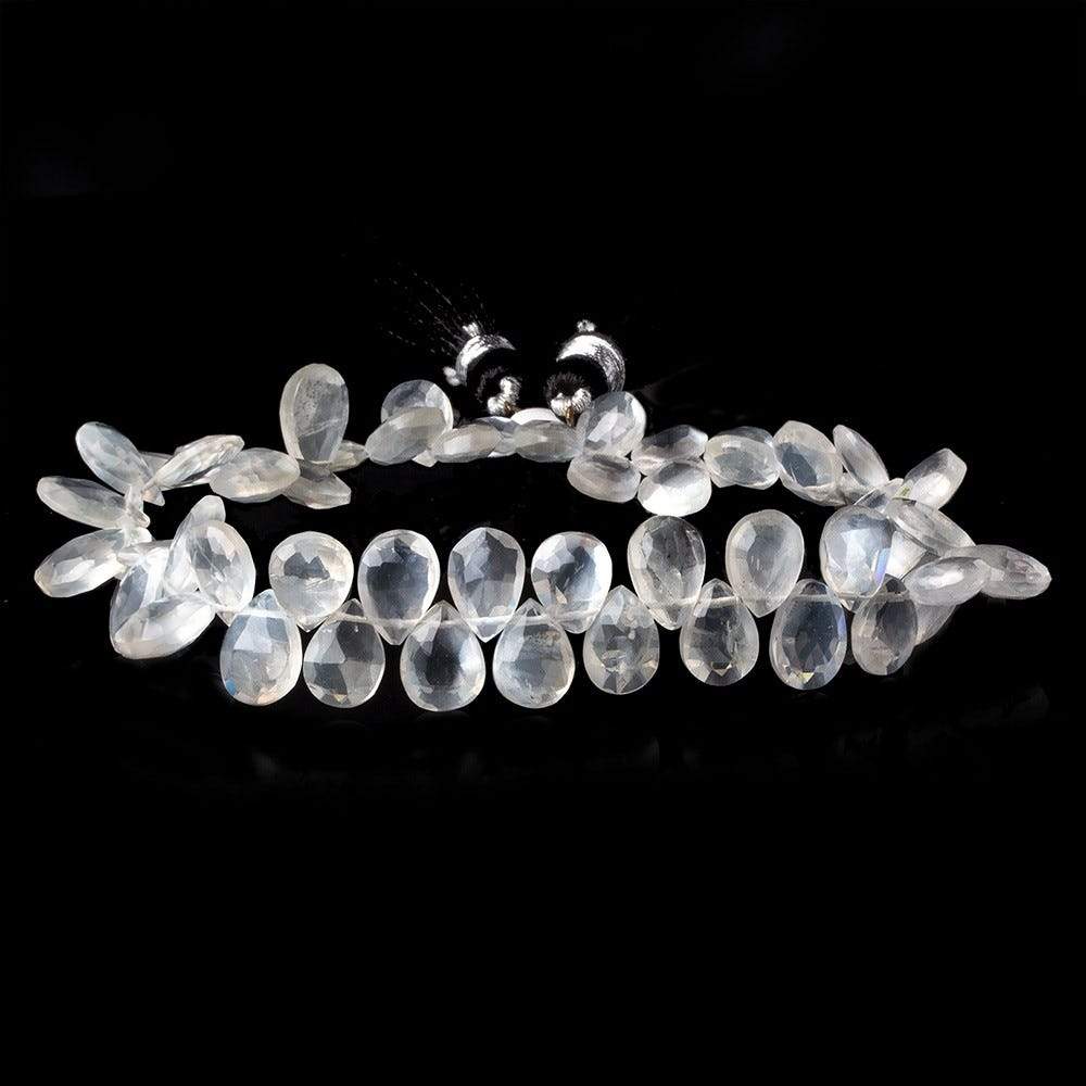 8x6-11x7mm Ceylon Moonstone faceted pears 8 inch 54 beads AAA - Beadsofcambay.com